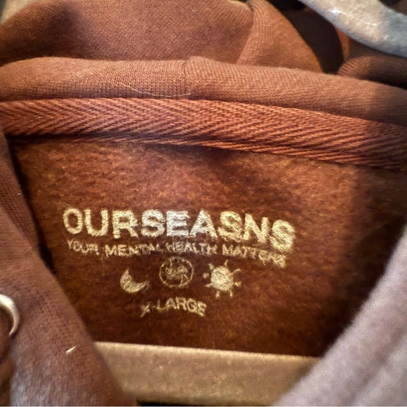 Our Seasns You Are Enough Brown Hoodie - Picture 3 of 3